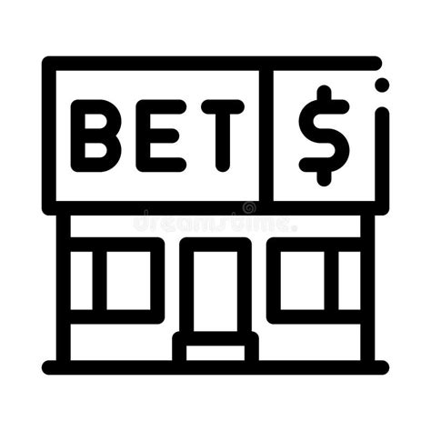 Betting Office Gambling Icon Vector Illustration Stock Vector - Illustration of internet, black ...