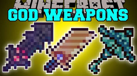 Minecraft: GOD WEAPONS MOD (POWERFUL SWORDS & ARMOR WITH ABILITIES ...