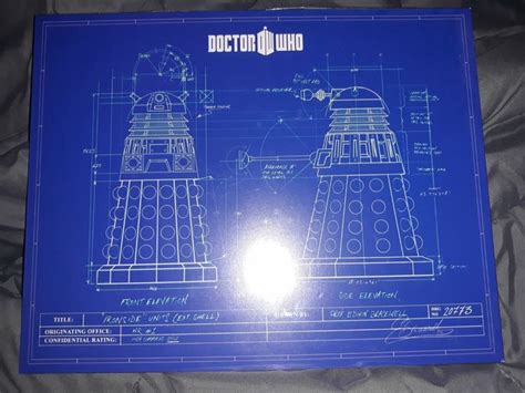 Dr. Who Dalek Blueprint 14X11 on Mercari | Dalek, Disney world epcot, Blueprints