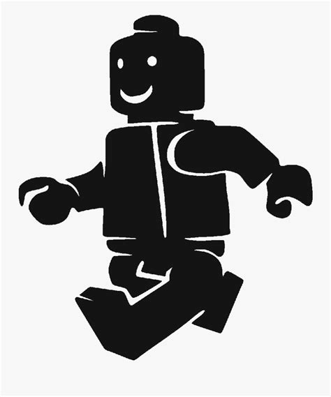 Lego Man Black And White - Silhouette Lego Man Clip Art , Free ...