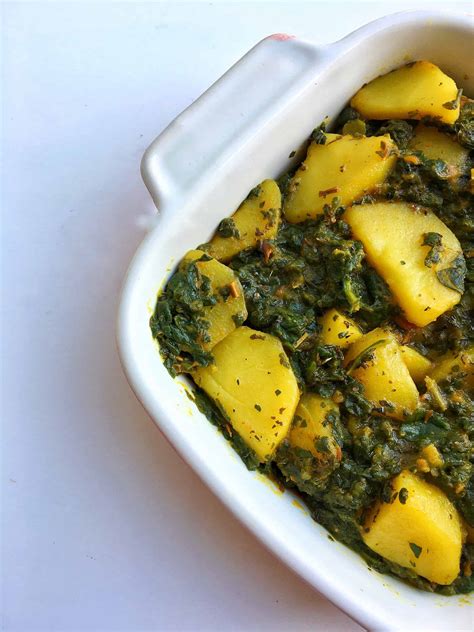 Aloo Palak Recipe - Spinach & Potato Curry - Fatima Cooks