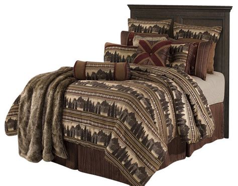 Forest Comforter Set, Queen - Rustic - Comforters And Comforter Sets ...