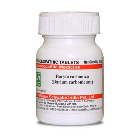 Buy Barium carbonicum (Baryta carbonica) LATT Online - Schwabe India