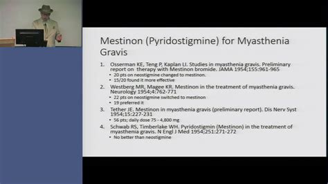 RRNMF – Pyridostigmine for Myasthenia Gravis - YouTube