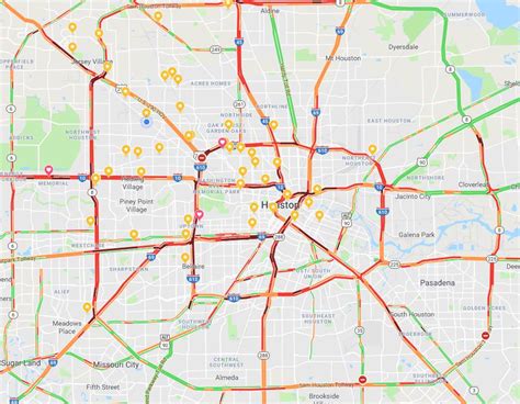 Houston Rush Hour Traffic Map | Zip Code Map