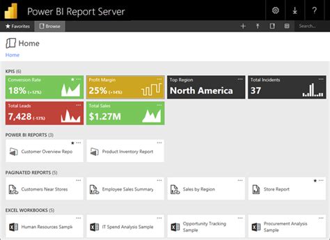 Manage content in the Power BI Report Server web portal - Power BI ...