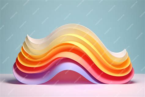 Premium Photo | 3D waves wallpaper