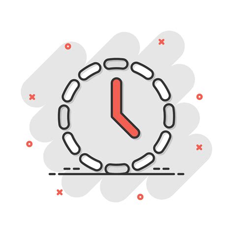 Vector cartoon clock time icon in comic style. Timer sign illustration ...