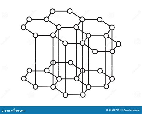 Volumetric Crystal Lattice With Atoms Vector Illustration | CartoonDealer.com #236337182