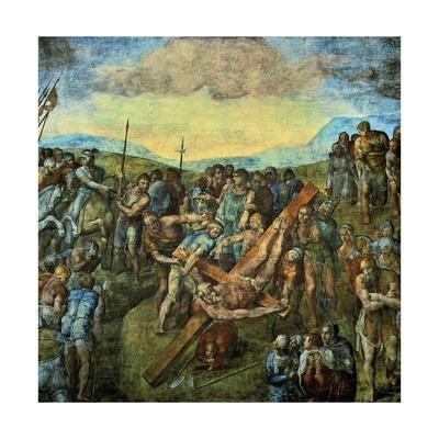 'The Crucifixion of Saint Peter' Giclee Print - Michelangelo ...