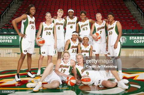 Seattle Storm players pose for a team photo on July 29, 2005 at Key ...