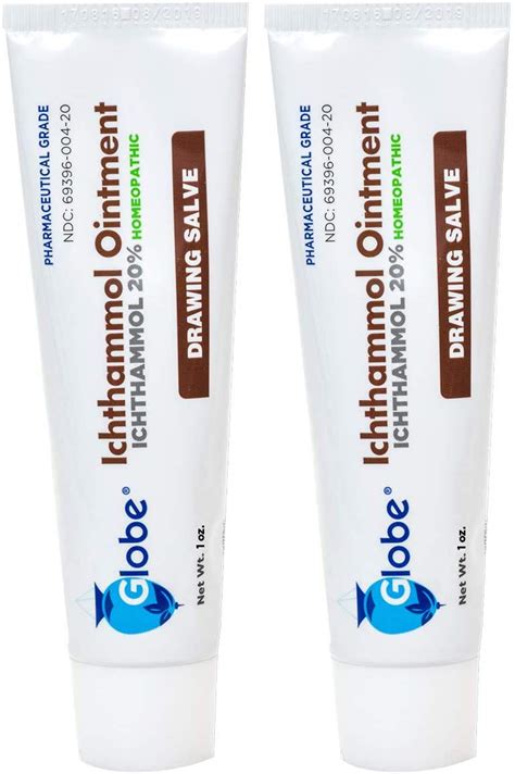 Buy Globe Ichthammol Ointment 20% (Drawing Salve) 1 OZ - Soothing Skin , of Eczema, Acne, Boils ...