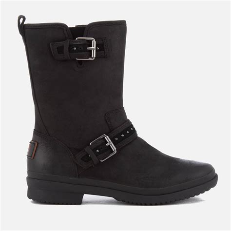 Lyst - Ugg Women's Jenise Waterproof Leather Biker Boots in Black