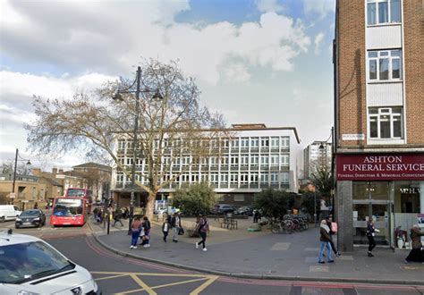 Brixton history: Tram tracks and Brixton Police Station, Brixton Road ...