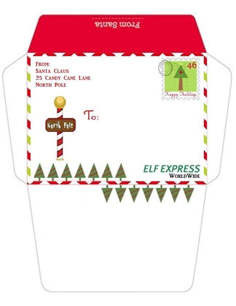 Downloadable Free Printable Santa Envelopes / Printable Santa Envelope ...