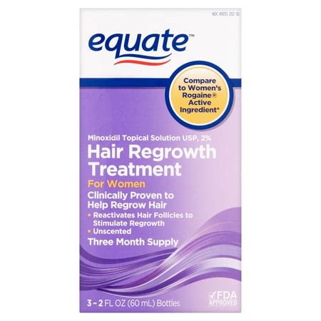 Equate Hair Regrowth Topical Solution for Women, 3ct - Walmart.com