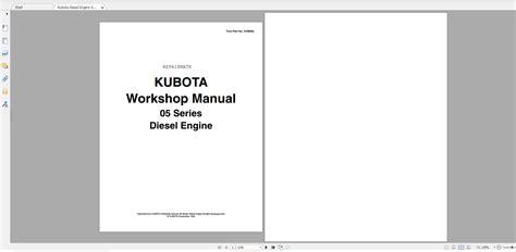 Kubota Diesel Engine 05 Series Workshop Manual