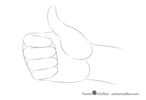 How to Draw a Thumbs Up (6 Easy Steps) - AnimeOutline