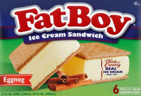 Fat Boy Egg Nog Ice Cream Sandwiches, 6 ct - Kroger