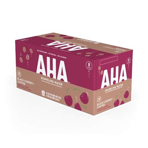 AHA Black Cherry Coffee Sparkling Water 8pk | Hy-Vee Aisles Online ...