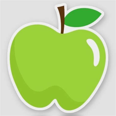 Fresh green apple sticker | Zazzle | Apple stickers, Green apple, Fresh green