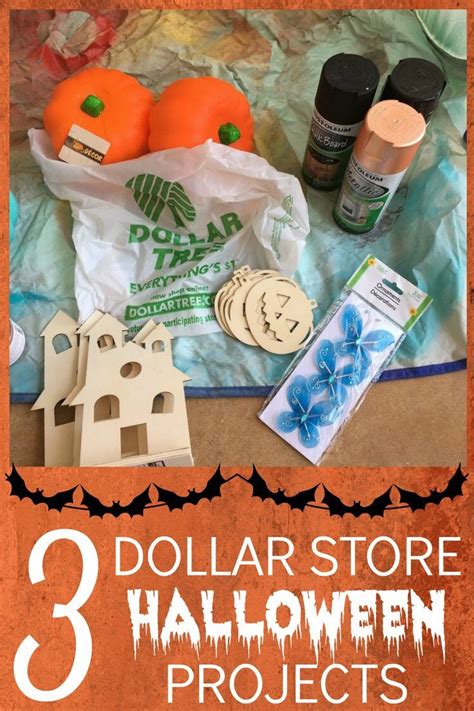 How to Make 3 Dollar Store Halloween Projects DIY | Dollar tree ...