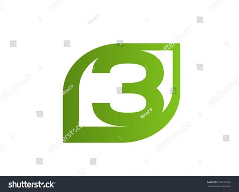 Number Three Logologo 3 Vector Template Stock Vector (Royalty Free ...