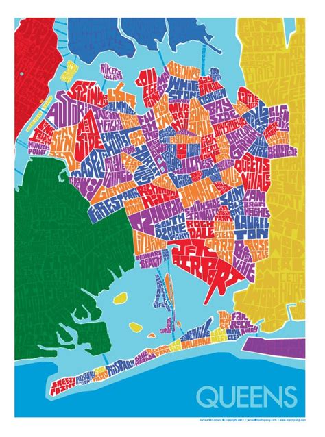 Queens Neighborhood Type Map - Etsy