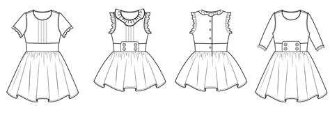 Baby and Child Tulip Dress Digital Sewing Pattern Bundle - Boo and Lu