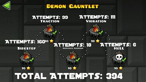 Demon Gauntlet Complete! | Geometry Dash Amino