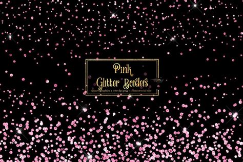 Pink Glitter Borders Clipart