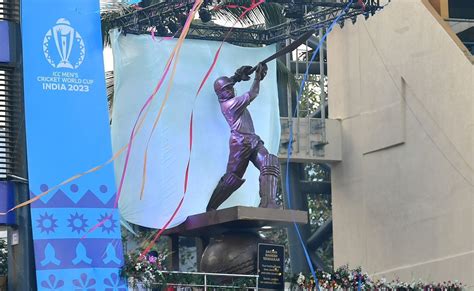 Sachin Tendulkar statue unveiled at Wankhede Stadium in Mumbai