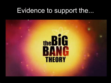 Evidence that Supports the Big Bang Theory