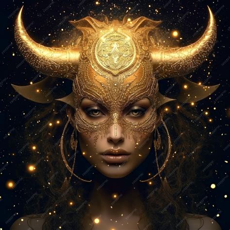 Premium Photo | Zodiac sign of Taurus as woman fantasy golden female image generative AI