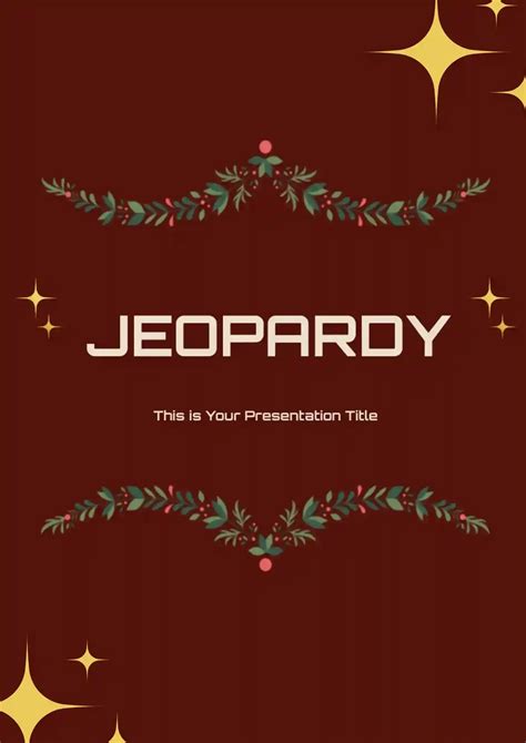 Jeopardy Board Template – Free Google Slides Template - NEW!