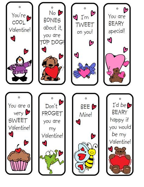 Valentine bookmarks | Bookmarks kids, Valentines printables free ...