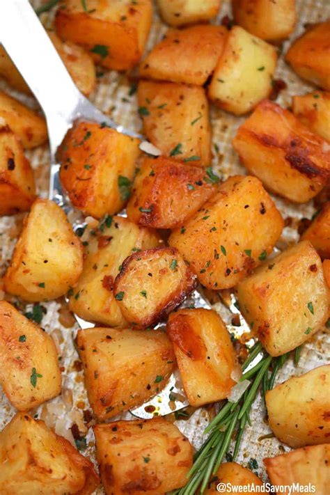 Garlic Roasted Potatoes Recipe [Video] - Sweet and Savory Meals