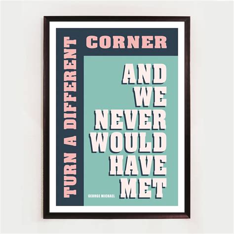 A Different Corner, George Michael, Unframed Song Lyric Print, Pop ...