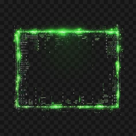 Premium PSD | Psd binary code light neon frame with binary digits and ...