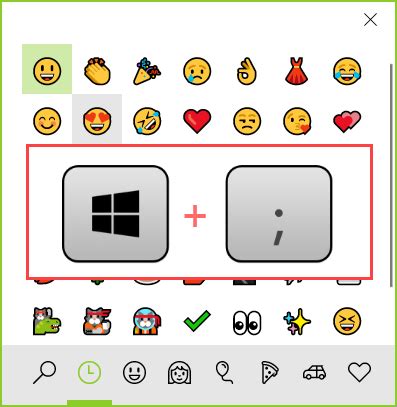 Shortcut Key For Emoji In Windows 10