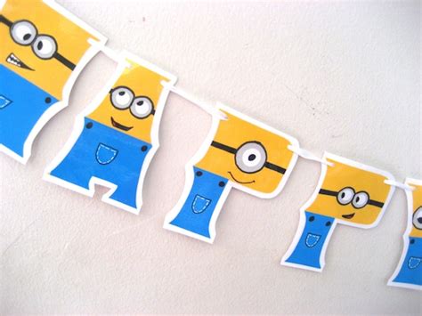 Minions HAPPY BIRTHDAY Banner Party Minions by Devany on Etsy