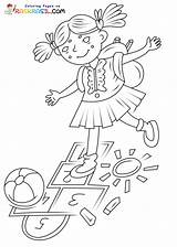 Hopscotch Coloring Pages sketch template