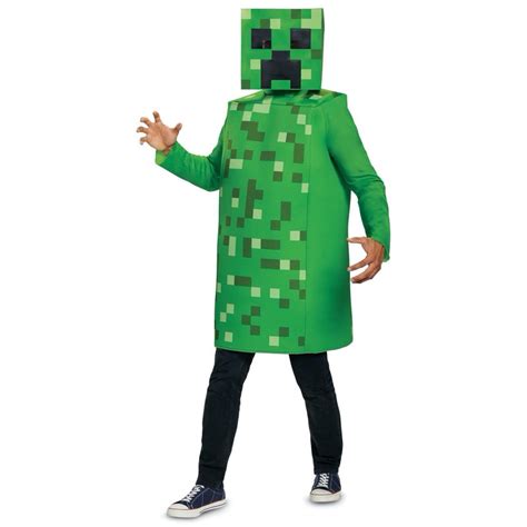 Buy Hobbypos Creeper Classic Mojan Minecraft Hostile Mobs Video Game Mens Costume OS - MyDeal