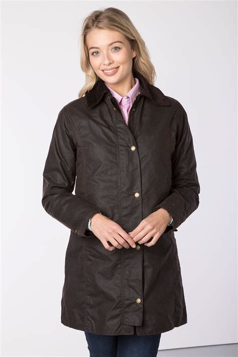 Ladies Long Wax Jacket UK | Womens Long Wax Coat | Rydale