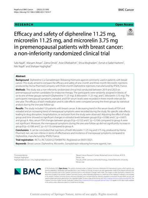 (PDF) Efficacy and safety of diphereline 11.25 mg, microrelin 11.25 mg, and microrelin 3.75 mg ...