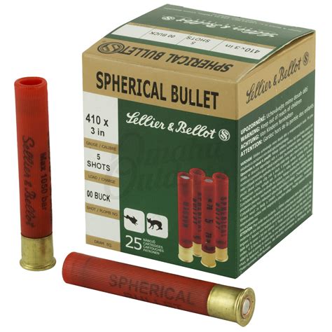 Sellier & Bellot Ammo 410 Bore 3 Inch 00 Buckshot 25 Round Box - Omaha Outdoors