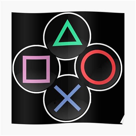 "PS Button Logo" Poster for Sale by Gamers-Gear | Redbubble