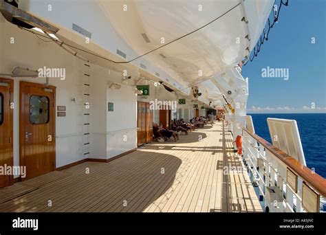 Deck View on Cruise Ship at Sea Stock Photo - Alamy