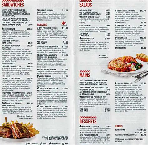 Boston Pizza Menu, Menu for Boston Pizza, Kanata, Ottawa - Urbanspoon/Zomato