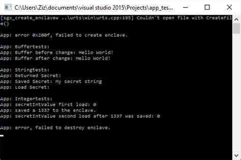 visual studio - Trouble Creating and Executing an Intel SGX Enclave ...